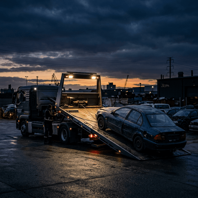 Scrap Car Removal Tow Truck